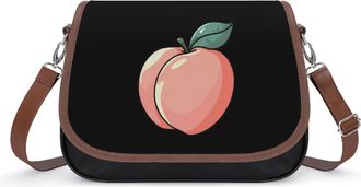 Generic Peach Fruit Fashion Womens Crossbody Bags Novelty Handbag Shoulder Bag Purse