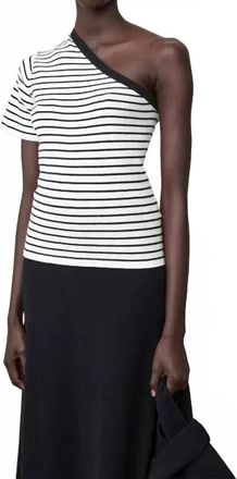 Lisa Yang Mirana Stripes Top In Noir