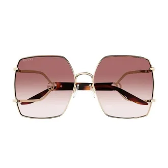 Gucci GG1564SA004 Square Full Rim Sunglasses - Gold