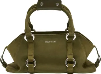 Alexander McQueen Alexander McQueen, Handbags, female, Green, Size: ONE SIZE Farringdon Small Bag