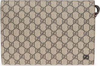 Gucci GG Supreme clutch - Beige