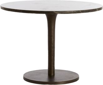 Light & Living Mesa Auxiliar Light & Living Pazo De M&aacute;rmol Oscuro Con Marr&oacute;n
