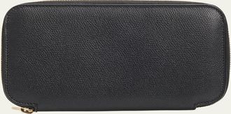 Valextra Mens Portafoglio Leather Zip-Around Wallet