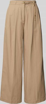 HUGO BOSS Straight Fit Hose aus reiner Baumwolle in Beige, Gr&ouml;&szlig;e 34