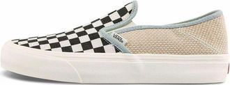 Vans Slip-On SF Stylish Casual Skate Shoes Unisex Black White Brown Grid Black White Brown VN0A5HYQAYR