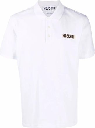 Moschino Polo Shirt - Heren - Polos - Wit - L - Katoen - Tops