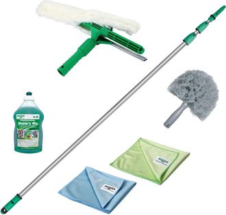 Unger Set De Limpieza Para Jard&iacute;n De Invierno Unger Incl. Detergente, Limpiacristales, Varilla Alargadora, Pa&ntilde;os De Microfibra, Limpieza Sin Rayas) Ak130