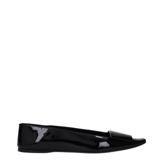 Saint Laurent Damens Ballerina Lack Schwarz