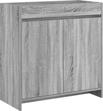 vidaXL Gabinete De Ba&ntilde;o Debajo Del Lavabo Sonoma Gris Vidaxl