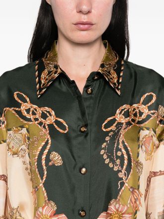 Zimmermann Printed Silk Shirt - Green