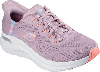 Skechers Womens Arch Fit 2.0 Easy Chic Sneaker, Mauve Mesh/Multi Trim, 8 UK