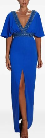 Maestri Abito lungo con scollo a V - Blu