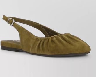 Ash suede slingback ballerina shoes square toe