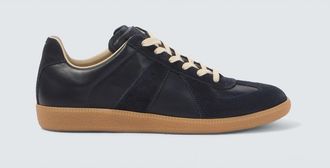 Maison Margiela Replica suede and leather sneakers