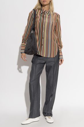 Paul Smith Silk Striped Shirt, Womens, Multicolour