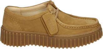 Clarks Sportieve lage damesschoenen in cognac - Dames - Veterschoenen - Bruin - 39 EU - Leer - Schoenen