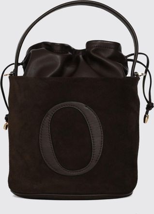 Orciani Mini borsa a secchiello Her-O in pelle di vitello scamosciata e liscia