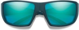 Smith Guides Choice 62mm Polarized Oversize Wraparound Sunglasses in Pacific /Glass Opal at Nordstrom