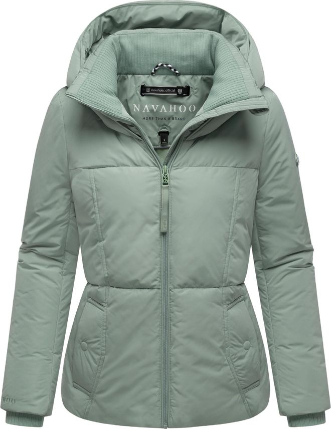 Navahoo Damen Winterjacke warme Steppjacke mit großer Kapuze