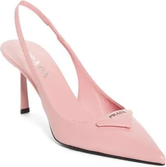 Prada Modellerie Pointed Toe Slingback Pump in Pink at Nordstrom, Size 10.5Us