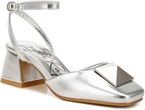 London Rag Griselda Ankle Strap Pump in Silver at Nordstrom Rack, Size 10