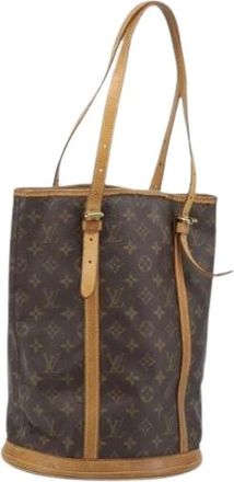 Louis Vuitton Pre-owned Bucket Bags, female, Brown, Size: ONE SIZE Pre-owned Bucket GM Shoulder Bag