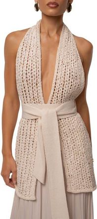 JLUXLABEL Low Tide Crochet Top in Ivory at Nordstrom, Size Large/x-Large