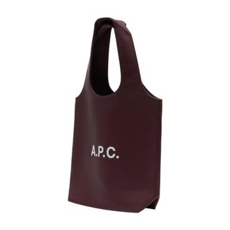 A.P.C. Womens Ninon Tote Burgundy Synthetic