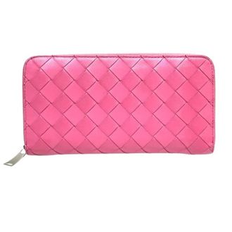 Bottega Veneta Pre-owned Wallets, female, Pink, Size: ONE SIZE Pre-owned Intrecciato Leather Long Wallet