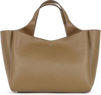 Tod's Stijlvolle Mini Leren Tote Tas - Dames - Shoppers - Bruin - ONE Size - Leer - Tassen