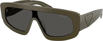 Prada Sunglasses, male, Green, Size: ONE SIZE Rectangular Sunglasses