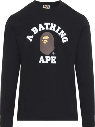A Bathing Ape T-shirt College Maniche Lunghe - - Tops - Uomo - Nero - M