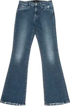 3x1 High-rise kickflare jeans in donkerblauw - Dames - Flared Jeans - Blauw - W26 - Katoen - Jeans