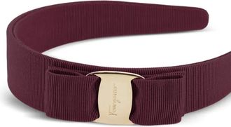 Ferragamo Vara haarband met strikplakkaat - Paars
