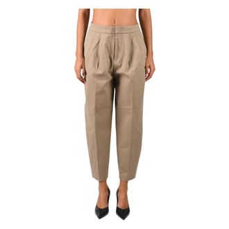 Dondup Pantalones Cropped Sally - Trousers - Mujer - Beige - W24