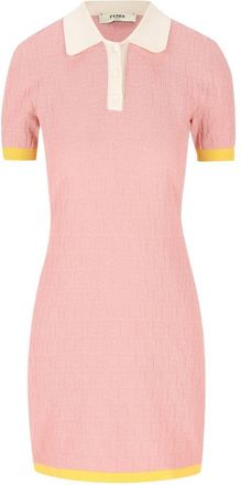 Fendi Cotton And Silk Blend Short Dress