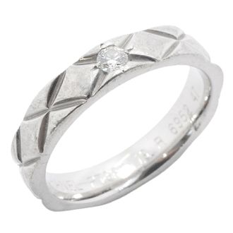 Chanel Platinum 950 Band Ring (Pre-Owned)