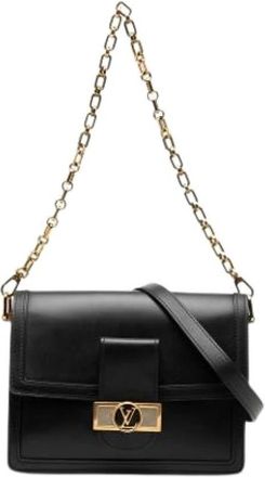 Louis Vuitton Pre-owned Dauphine Schoudertas - Dames - Vintage Schoudertas - Zwart - ONE Size - Leer - Vintage