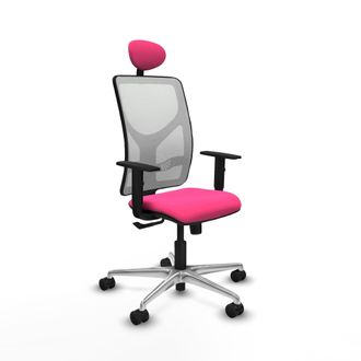 Piqueras y Crespo Silla Oficina Piqueras Y Crespo La Motilla Blanco Rosa Ergon&oacute;mica
