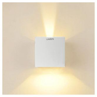 Trade Shop Trade Shop Traesio - Trade Shop - Applique Led Cubo Lampada A Parete Wisdom 6w 810lm Regulable Luce Updown Ip65