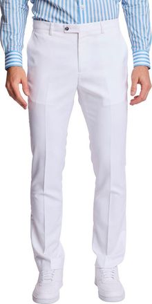 Paisley & Gray Downing Slim Fit Dress Pants in White Sharkskin at Nordstrom Rack, Size 40 X 32