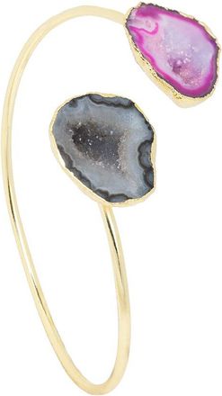 Saachi Agate CZ Cuff Bracelet