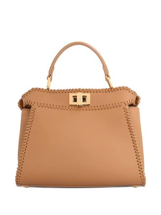 Fendi Borsa tote Peekaboo piccola - Marrone