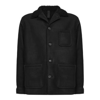 Tagliatore Light Jackets, male, Black, M, Path Shearling Coat