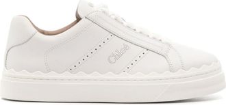 Chlo&eacute; White Leather Sneakers