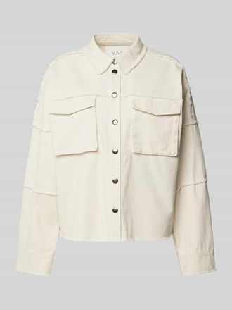 Vero Moda Jeansjacke mit Fransen Modell JESSIE in Beige, Gr&ouml;&szlig;e L