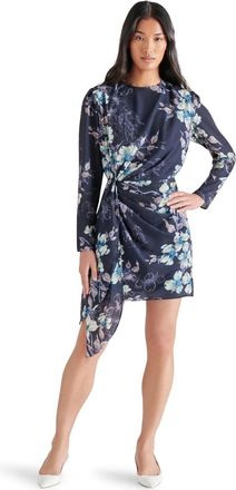 Steve Madden Jasmin Draped Mini Dress Womens Marine Twist Front PALL95