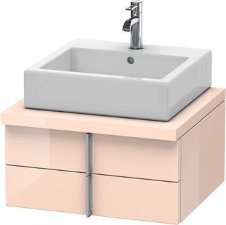 Duravit Duravit Vero Mueble Para Consola, 6570, 2 Cajones, 600mm, Color (frente/cuerpo): Perla De Albaricoque Laca De Alto Brillo - Ve657001010