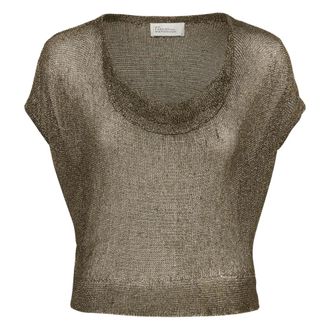 MY ESSENTIAL WARDROBE Truien & Vesten, Dames, Geel, M, Wol, MWOlly Knit Waterfall Top