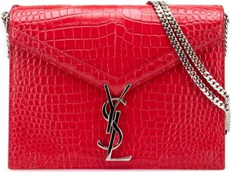 Saint Laurent Pre-owned Saint Laurent Croc Embossed Leather Monogram Cassandra Clasp Bag YSQT2IJ3QYJ636CK